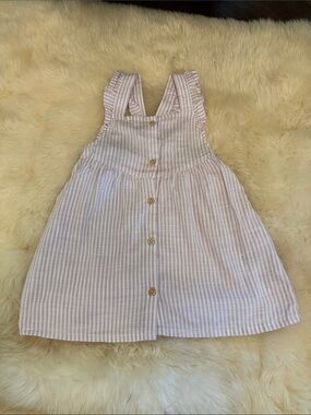 H&M Purple and White Striped Cotton Sundress